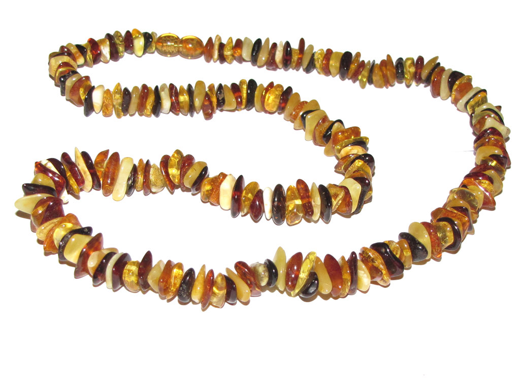 Multicolor amber necklace