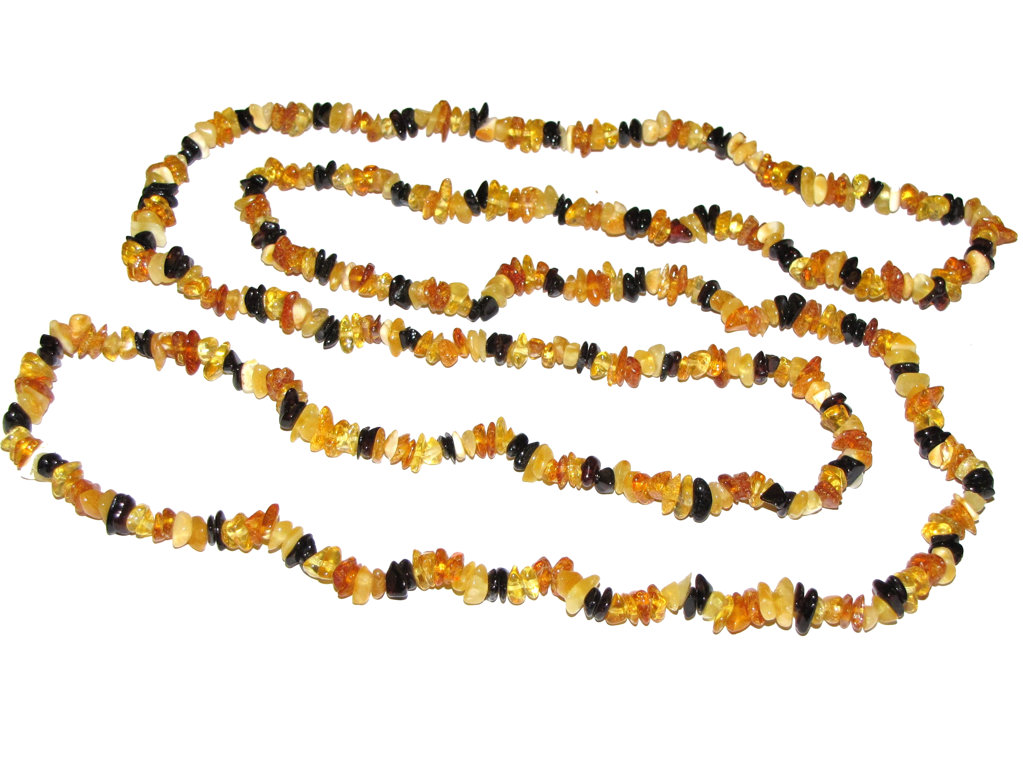 Multicolor amber neckalce, 200cm